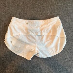 lululemon athletica White Women's Running Shorts with Built-in Liner
